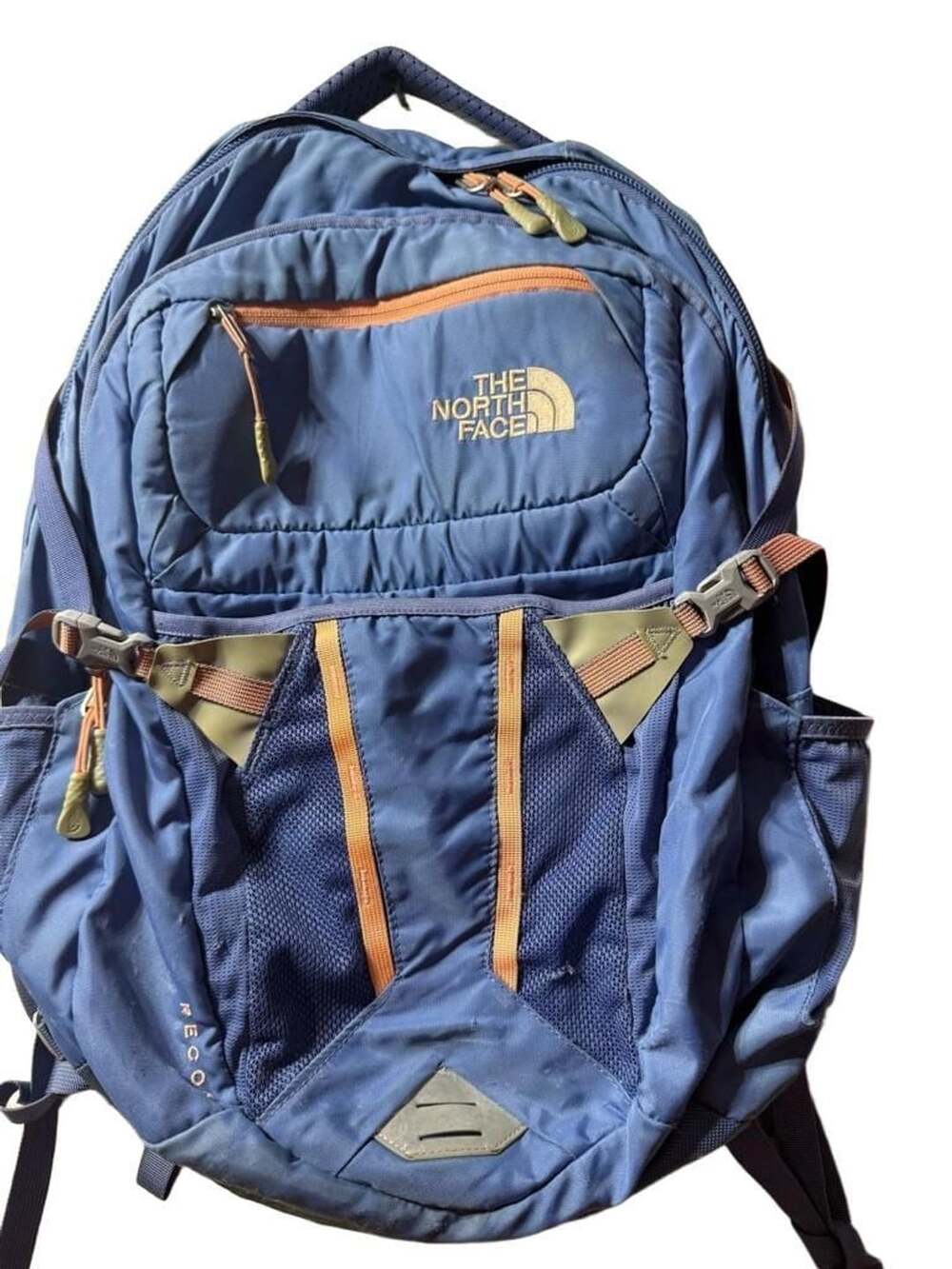 The North Face Recon Backpack Blue and Salmon